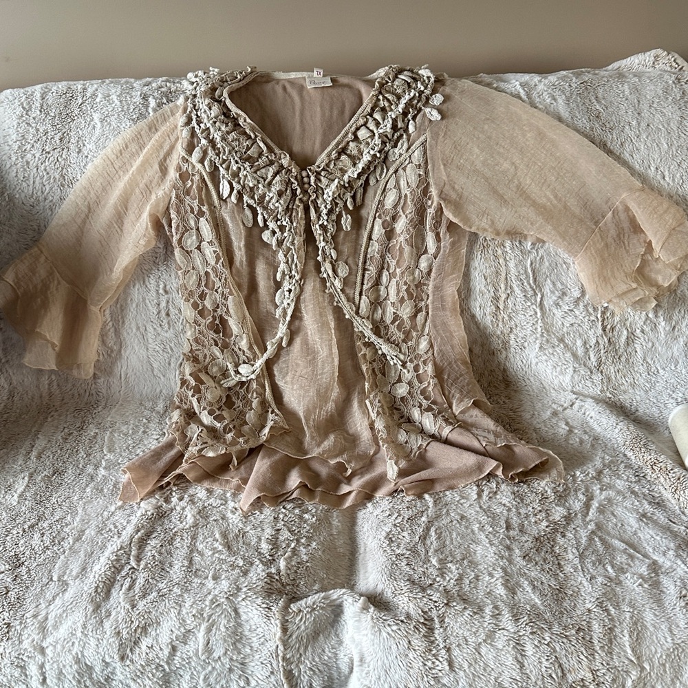 Pretty Angel Taupe Knit Top